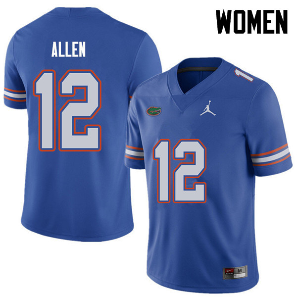 Jordan Brand Women #12 Jake Allen Florida Gators College Football Jerseys Sale-Royal